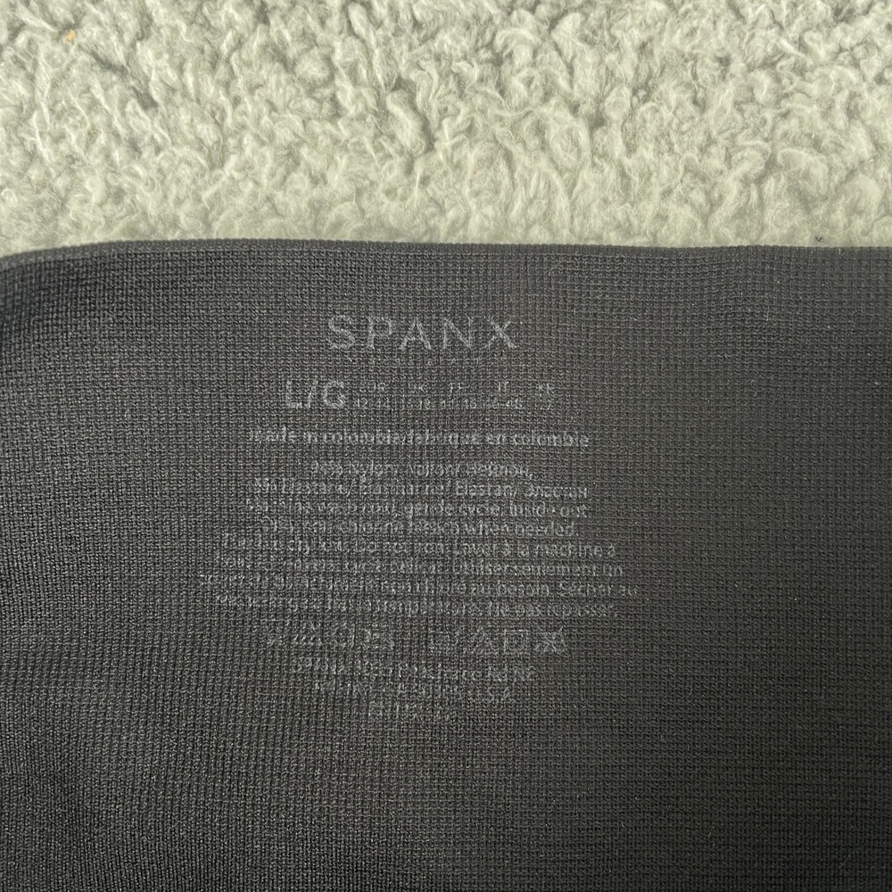 Spanx Leggings Womens L‎ Black Seamless High Rise Slimming Shaping Ankle Length - Picture 3 of 10